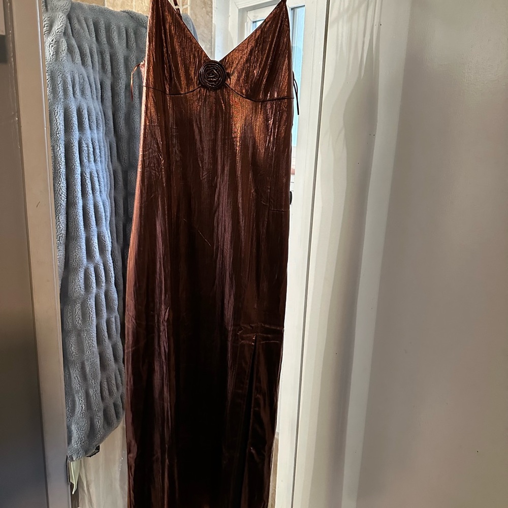 Brown Sleeveless Sweetheart Gown for Cocktail